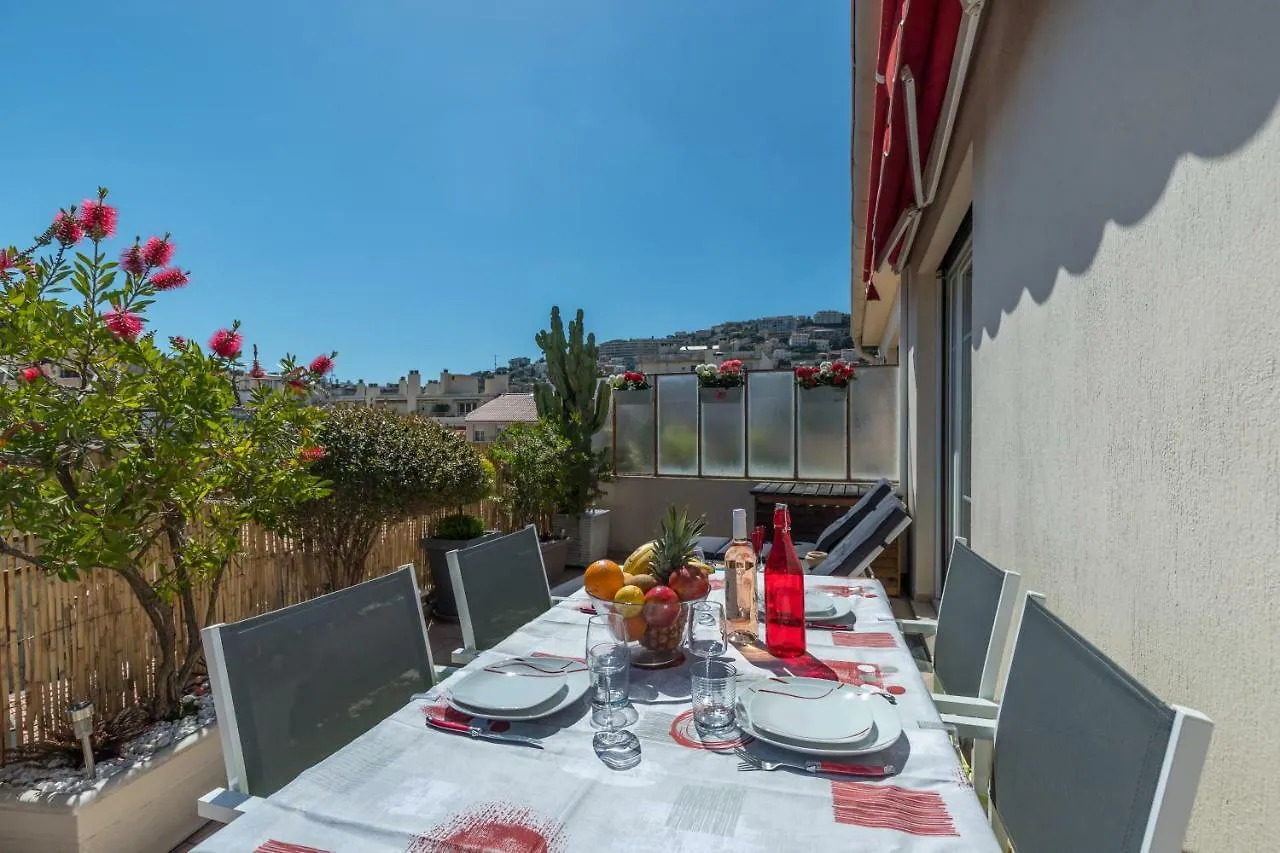 아파트 Le Mantega - F2 Moderne,Centre Ville, 2 Grandes Terrasses,Climatisation, Ascenseur 니스